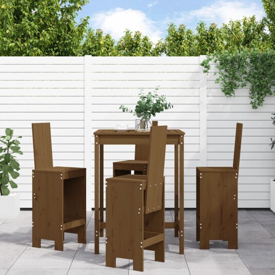  Hagebarsett 5 deler honningbrun heltre furu 3157772