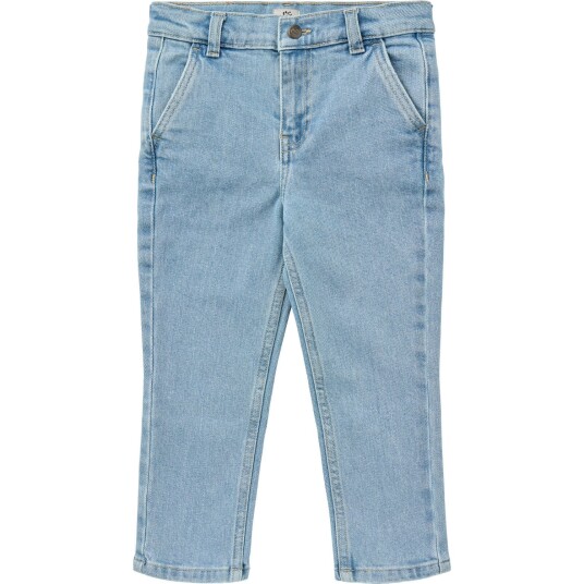 COPENHAGEN COLORS Lt. Blue Washed Organic Denim Chinos Bukser - Slim Fit 140