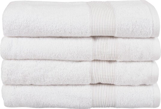 Økologisk badehåndkle - 70x140 cm - 100 % GOTS-sertifisert bomull - Hvitt badehåndkle fra Premium by Borg