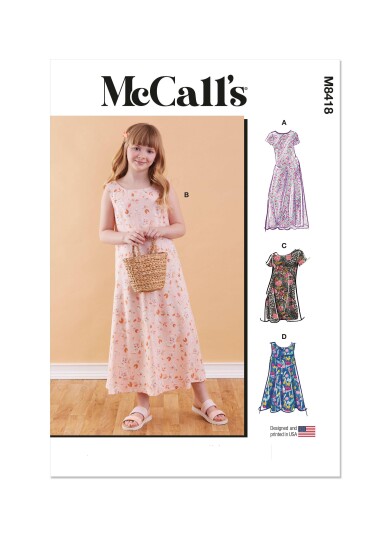 McCall's 8418 - Kjole til barn A (7-8-10-12-14-16)