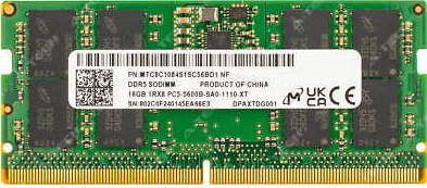 Rebuild IT MTC8C1084S1SC56BD1-BC Micron 16GB DDR5-5600MHz PC5-44800 non-ECC Unbuffered CL46 262-Pin