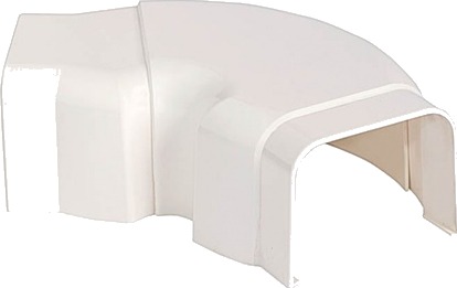 GrøntKlima AS Regulerbart Bend Kanal 80 X 60mm Hvit