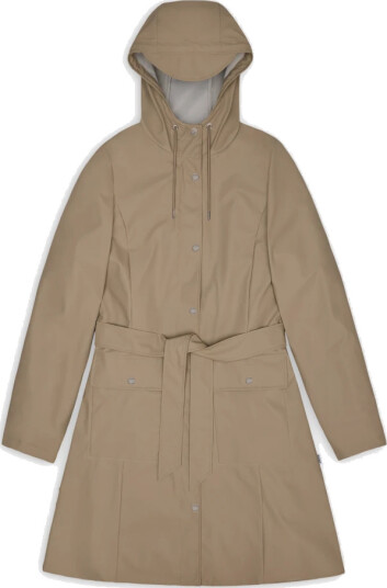 Rains Curve Long Jacket W3 Beige M