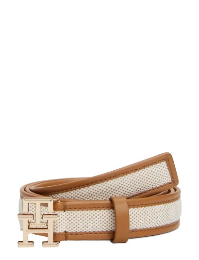 Tommy Hilfiger Th Logo 2.5 Canvas   Brown   80