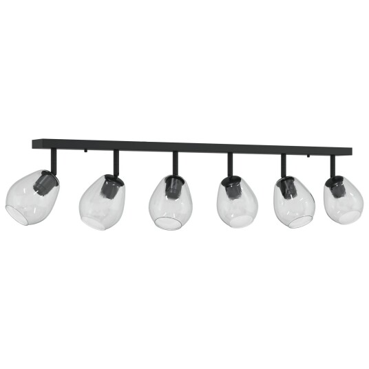 Takspot Svart 110.5 X 13 26cm Glass Og Metall Takspot Svart 110.5 X 13 26cm Glass Og Metall