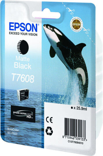 Epson Blekk T7608 Matte Black Matt sort blekk til Epson P600 Epson Blekk T7608 Matte Black Matt sort blekk til Epson P600