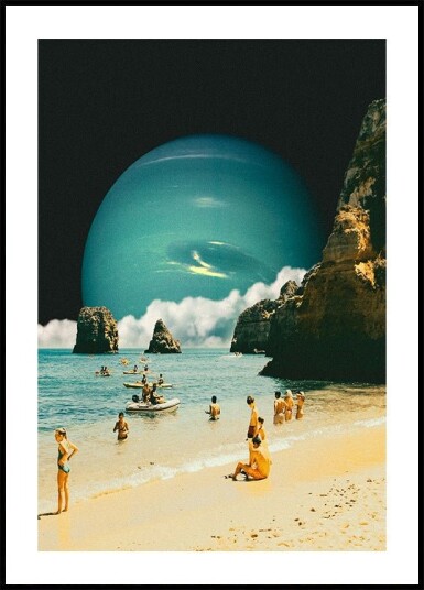 Space Beach Plakat / 100x150cm