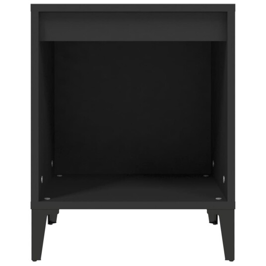 vidaXL Nattbord svart 40x35x50 cm