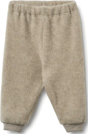 Wheat Wool Fleece Trousers Kinnie KHAKI MELANGE 80