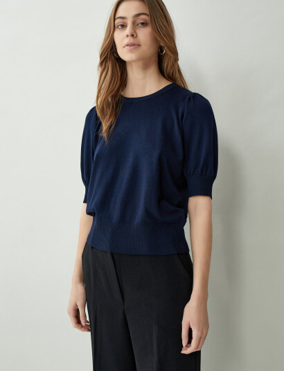 Minus Liva Strik T-Shirt - Navy - L Minus Liva Strik T-Shirt - Navy - L