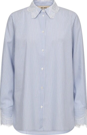 MOS MOSH Mmelinda Stripe Lace Shirt Blue S