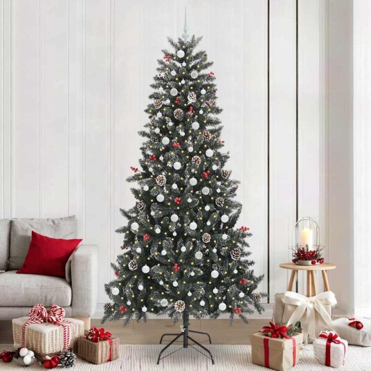  Kunstig juletre med 300 LED grønn 129,5 x 129,5 x 240 cm