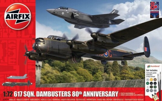 Airfix Dambusters 80-årsjubileum Gavesett 1/72 med F-35B Lightning II Airfix Dambusters 80-årsjubileum Gavesett 1/72 med F-35B Lightning II