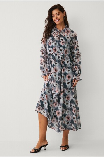Ellos Collection Maxikjole i chiffon Natur Ellos Collection Maxikjole i chiffon Natur