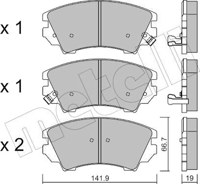 METELLI 22 0842 0 Bremseklosser