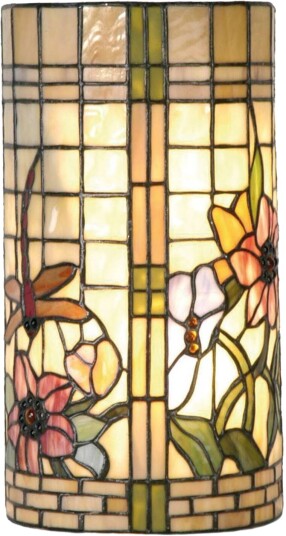 Clayre&Eef Vegglampe HANNAH dimbar Flerfarget Stue / spisestue Glass Tiffany Clayre&Eef Vegglampe HANNAH dimbar Flerfarget Stue / spisestue Glass Tiffany