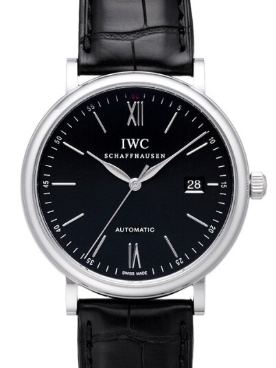 IWC Herreklokke IW356502 Portofino Sort/Lær Ø40 mm IWC Herreklokke IW356502 Portofino Sort/Lær Ø40 mm