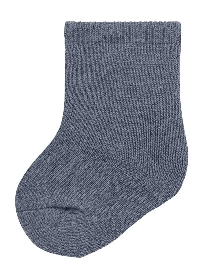 name it Nbmwaksi Wo/Bl Terry Sock - Grey - 50-56