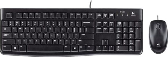 Logitech MK120 Full stĂžrrelse USB Tastatur og Mussett Italiensk med Sikkerhetsfunksjoner Logitech MK120 Full stĂžrrelse USB Tastatur og Mussett Italiensk med Sikkerhetsfunksjoner