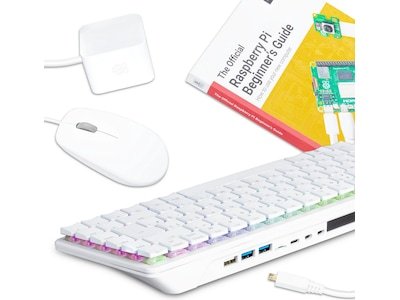 Raspbery Pi 500+ Desktop Kit hvit SC2102 Raspbery Pi 500+ Desktop Kit hvit SC2102