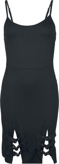 Rock Rebel by EMP Kort kjole Dress with Buckles S til L Damer svart