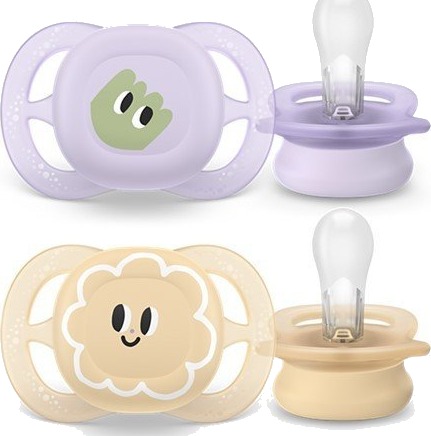 Philips Avent SCF07513 Ultra Soft Smokk 0-2 Måneder Lilla Og Gul 2 stk