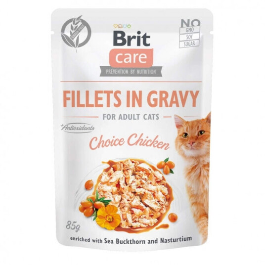 Brit Care Cat Gravy Kylling Filé I Saus 85 G Brit Care Cat Gravy Kylling Filé I Saus 85 G