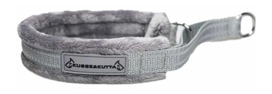 Kusse & Kutta Hundehalsbånd Bred Modell Fluffy Grå (3)