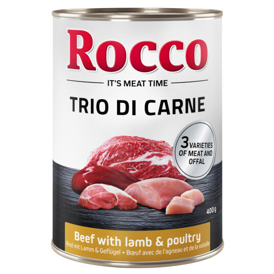 Rocco Classic Trio Di Carne – 6 X 400 G Okse Lam Og Fjærkre