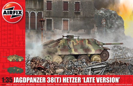 Airfix JagdPanzer 38t Hetzer Sen Modellstridsvogn 1:35