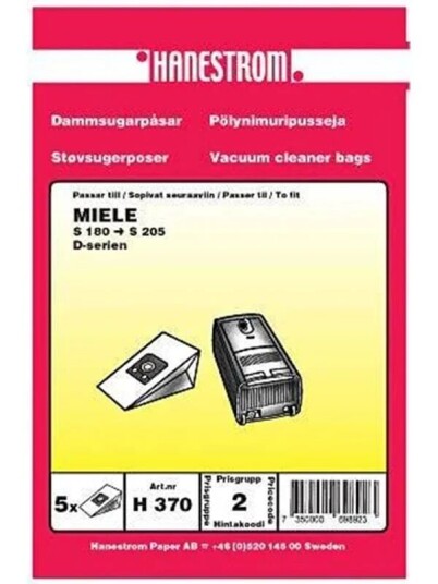 Haneström Støvsugerposer papir 5st. DU12045 Haneström Støvsugerposer papir 5st. DU12045