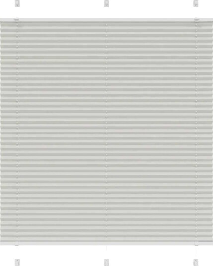 Plisségardin lys grå 115x100 cm Stoffbredde 114,4 Polyester