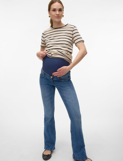 Vero Moda Maternity Vmmsigi Flared Denim Jeans Vi3208 Noos - Blue - XS