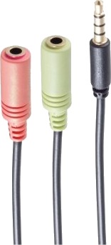 Shiverpeaks Bs14 05041 2 X 3.5Mm Hunkjønn 3.5Mm Hankjønn 0,25 M Sort