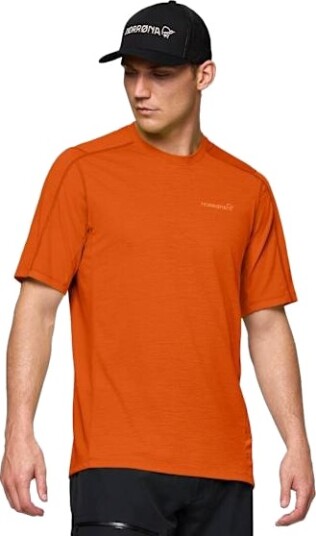 Norrøna Falketind EqualiserUll T shirt Herre Gold Flame XL