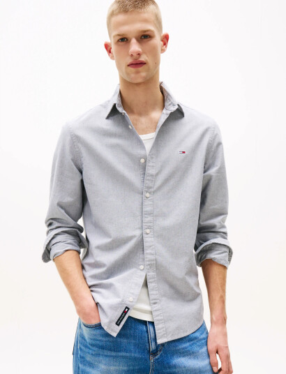 Tommy Jeans Tjm Reg Oxford Shirt Ext - Blue - XXL