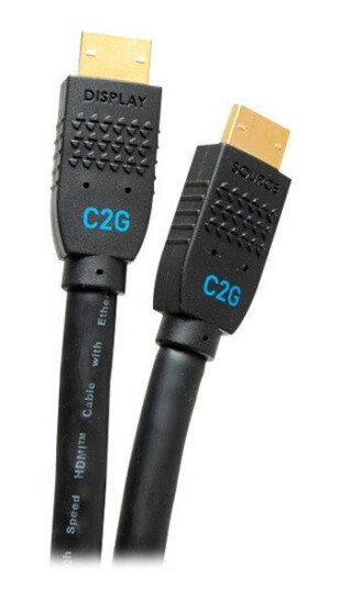 C2G 50ft Ultra Flexible 4K Active HDMI Cable Gripping 4K 60Hz - In-Wall M/M - HDMI-kabel med Ethernet - 15.2 m