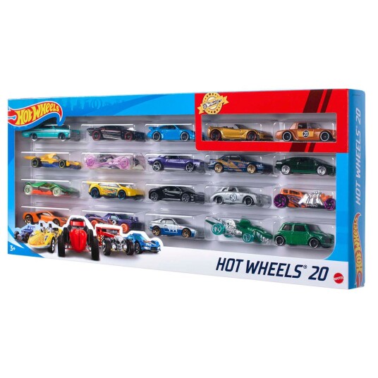 Hot Wheels Mini bilpakke 20 Stk Assortert
