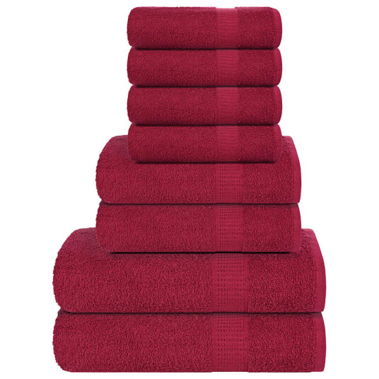 8 delers håndklesett FROGN burgunder 360 gsm 8 delers håndklesett FROGN burgunder 360 gsm
