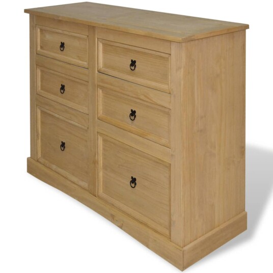 vidaXL Skjenk meksikansk furu corona-stil 130x48x104 cm