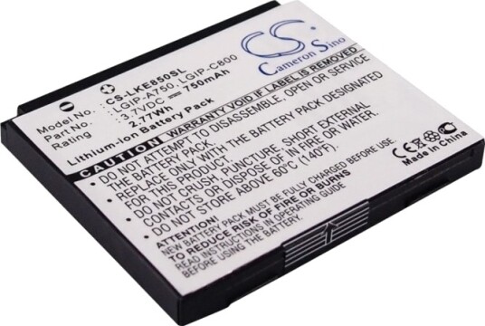 Batteri til LGIP-A750 erstatningsbatteri