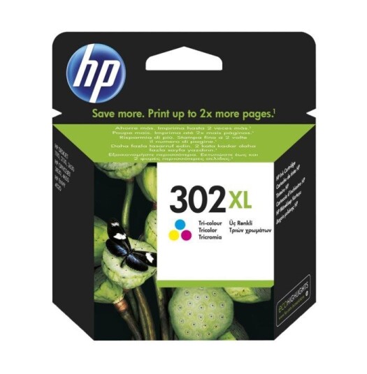 HP 302XL Blekkpatron, flere farger