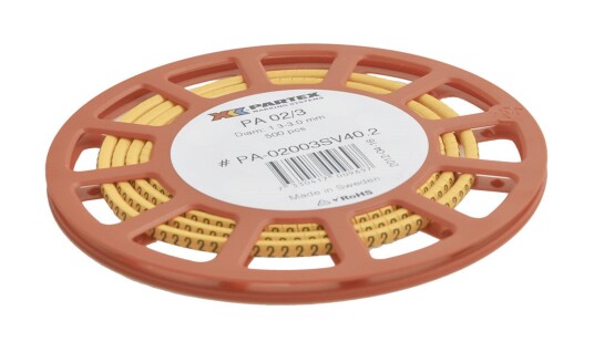 Partex PA02402/3 Merking smal rulle Tekst: 3 Installasjonsmaterial
