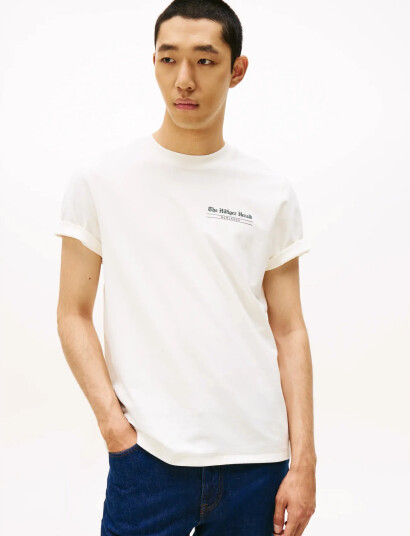 Tommy Hilfiger Hilfiger Herald Back Graphic Tee - White - XL Tommy Hilfiger Hilfiger Herald Back Graphic Tee - White - XL