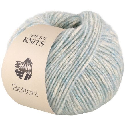 Lana Grossa Bottoni Garn 6 Pastell turkis/hvit