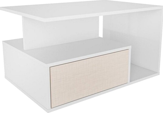 Bulvari Stuebord 90 cm - Beige/Hvit