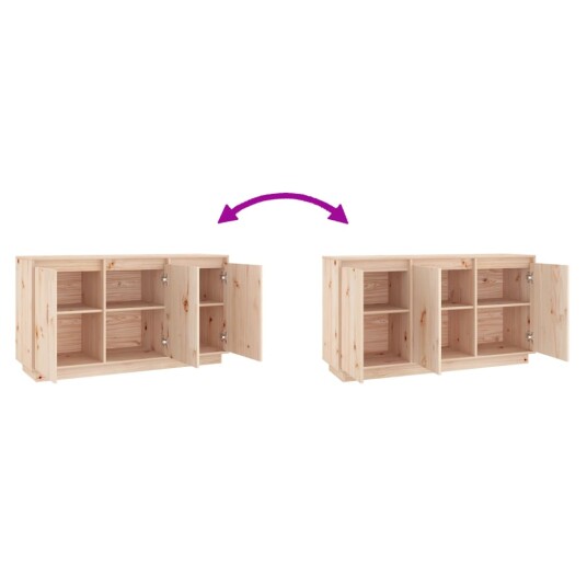 vidaXL Skjenk 111x34x60 cm heltre furu