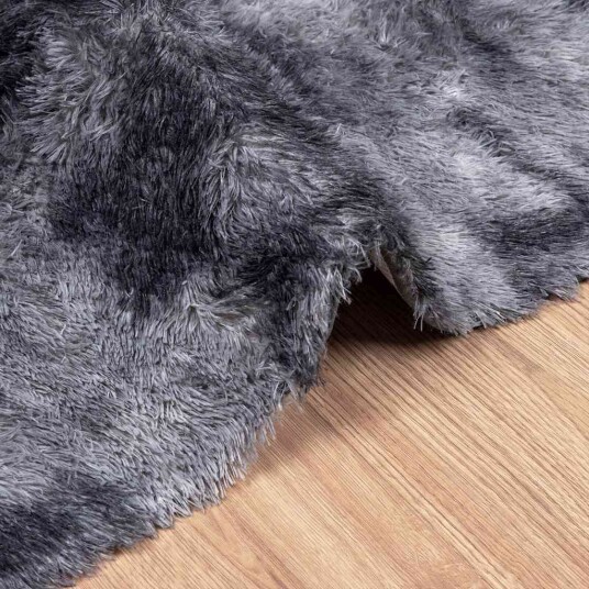 Flossteppe med lang luv NAVARRA mørkegrå 130x200 cm polyester 8721158558183