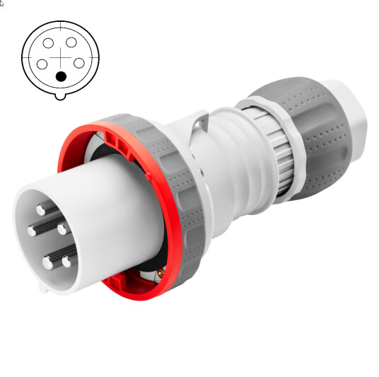 Gewiss Støpsel 63A 3P+N+J 400V IP67 GW61053H Gewiss Støpsel 63A 3P+N+J 400V IP67 GW61053H
