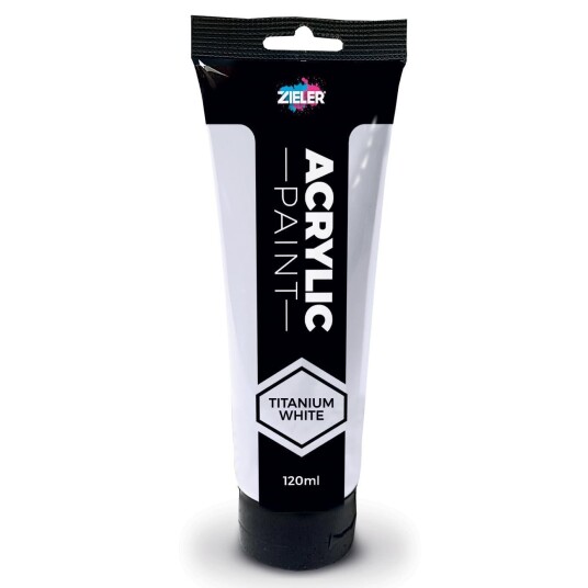 Zieler Premium Akrylmaling 120ml Titanium Hvit